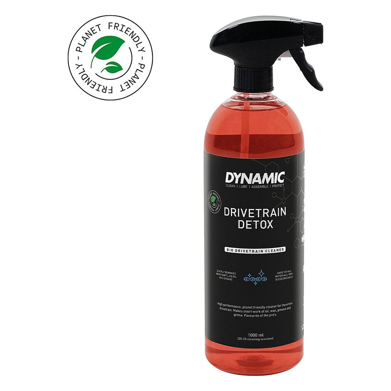 Detergente Biodegradabile Dynamic Bio Drivetrain Detox 1 Litro per Trasmissione Bicicletta - 1 - Pulizia bici - 8720387297481