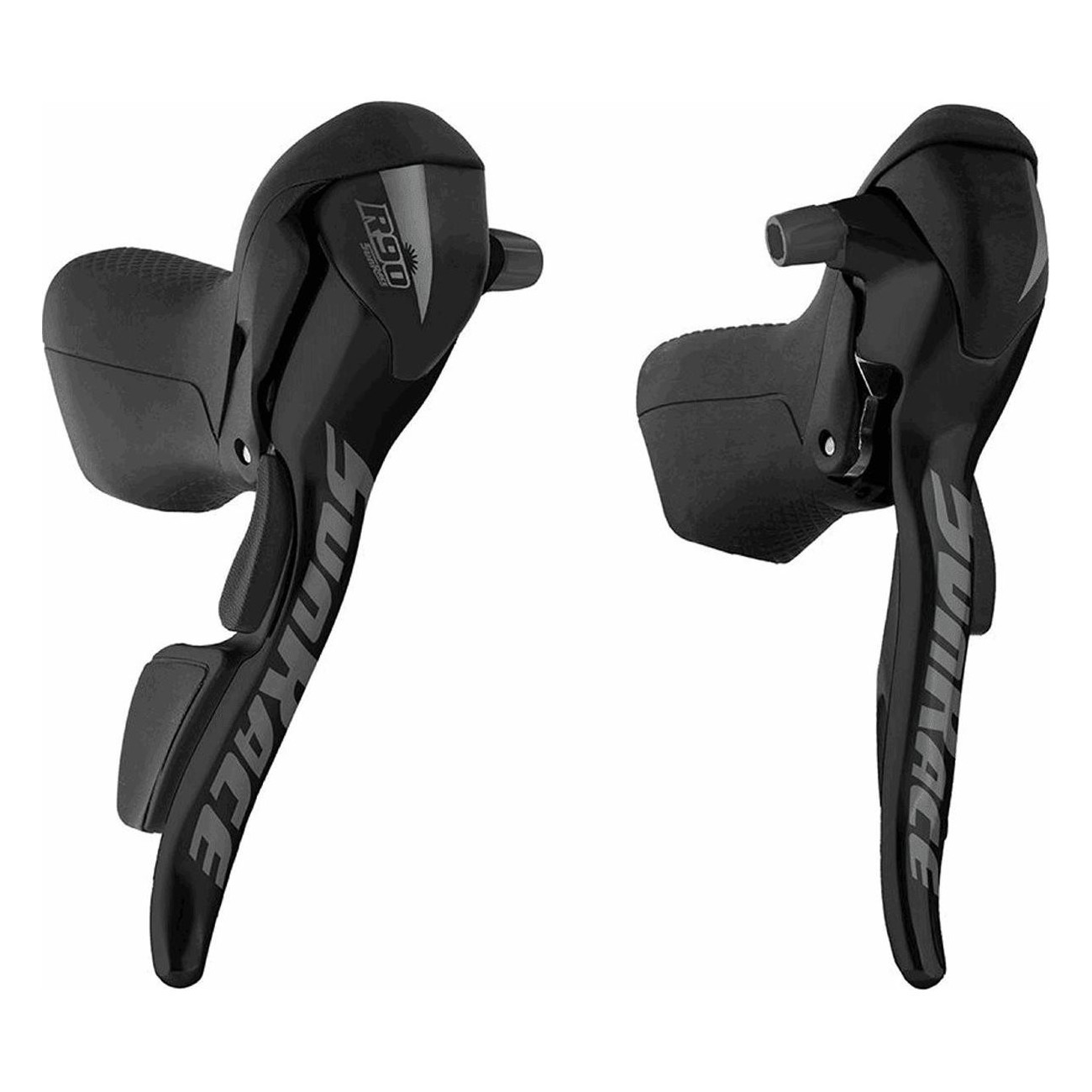 Comando Cambio Road 2x9V in Alluminio Nero - Coppia Compatibile Shimano per Bici da Corsa - 1 - Comandi - 4710944247442