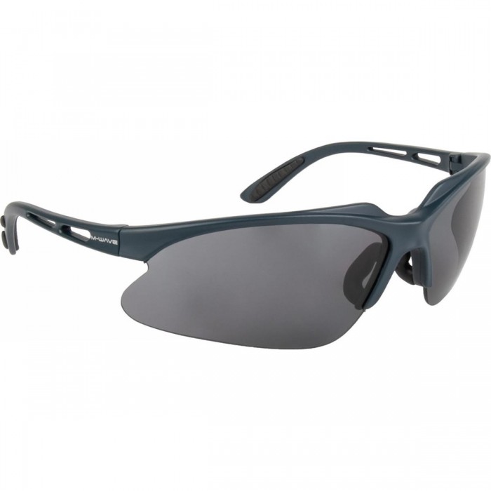 Gafas de sol M-WAVE navy con lentes intercambiables oscuras y de repuesto - 1