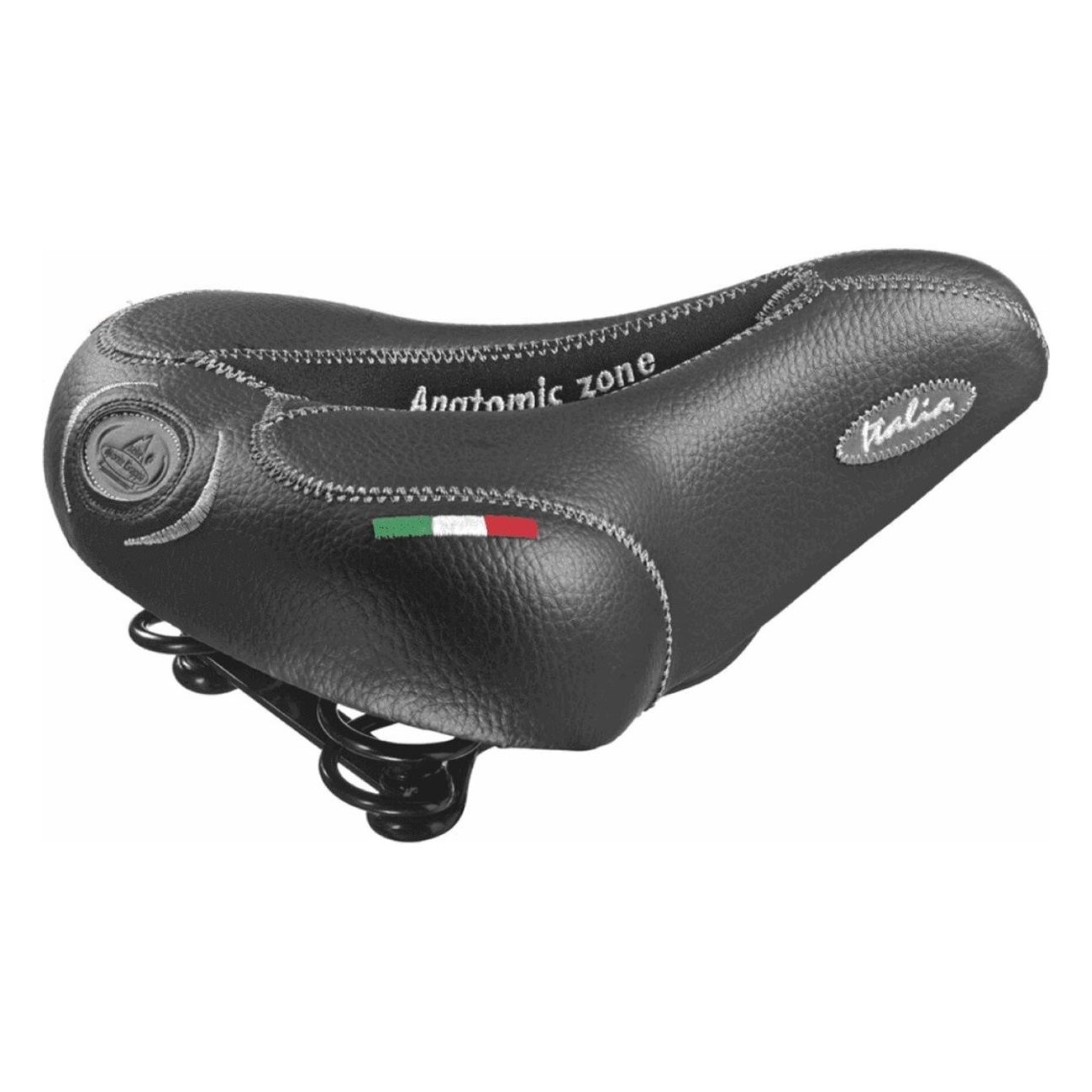 Selle Citybike Femme Venus en Skay Noir avec Trou Central - 1