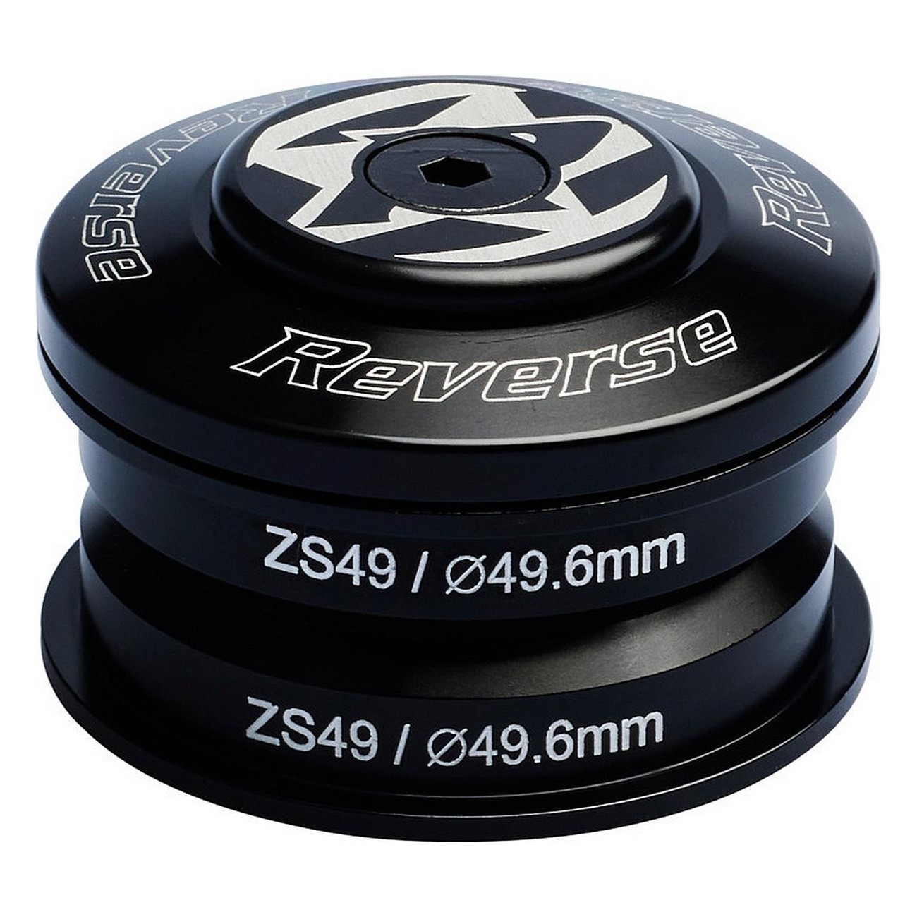 Black Aluminum Inverted Headset Base (ZS49/28.6 - ZS49/30) for Optimal Performance - 1