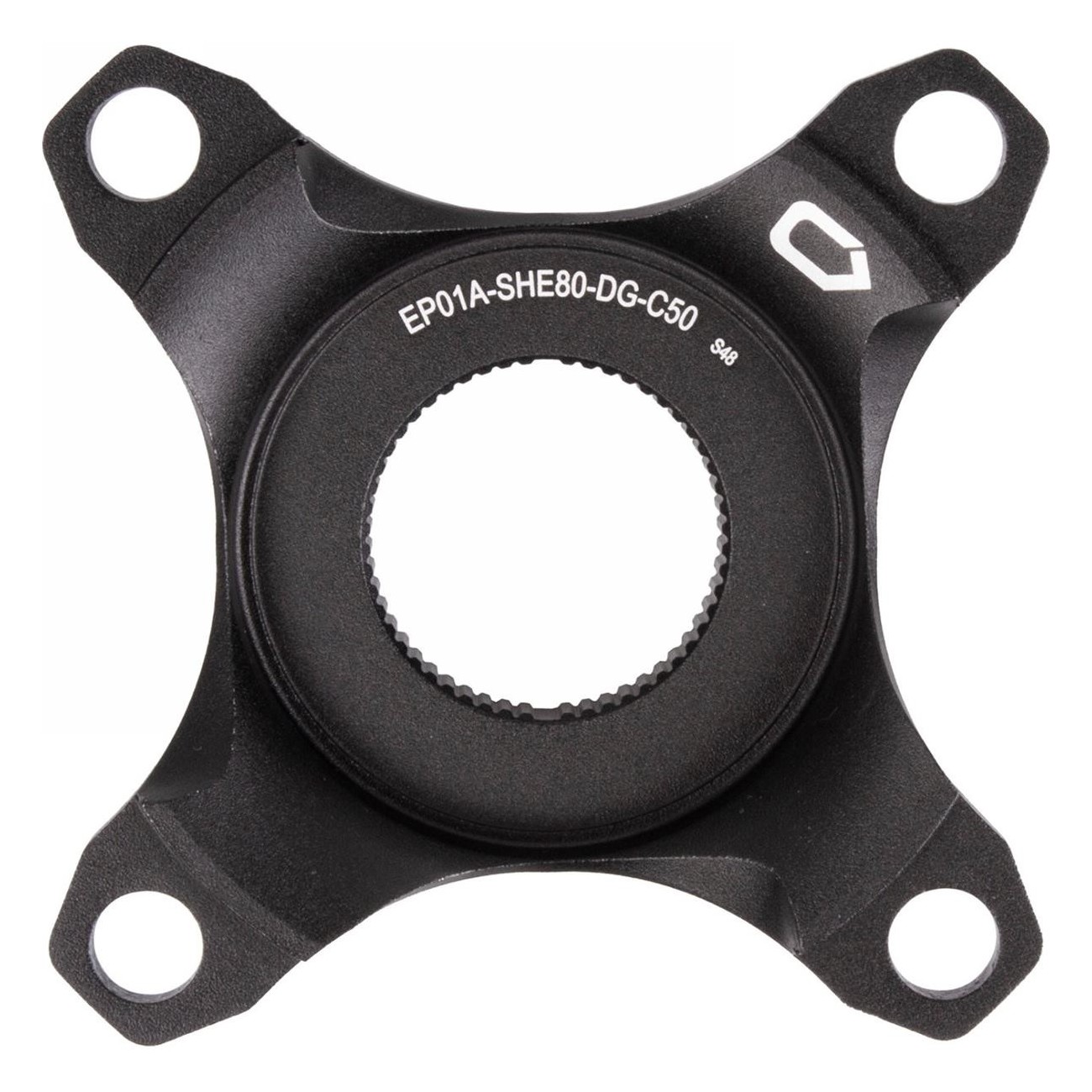 Spider Shimano E7000/E8000 in Alluminio Nero con Paracatena, Linea Catena 50mm - 1 - Spider - 0887539037383