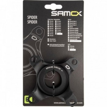 Spider Shimano E7000/E8000 in Alluminio Nero con Paracatena, Linea Catena 50mm - 2 - Spider - 0887539037383