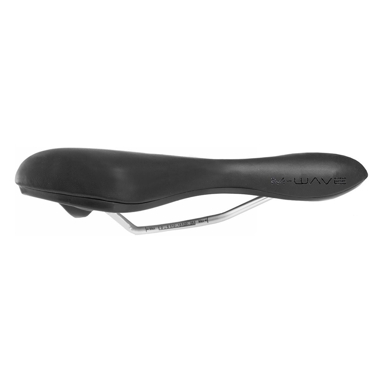 Sella da Corsa M-Wave Comp VI 270x152 mm Nero con Taglio O-Zone Full Cut per Sollievo Pressione - 2 - Selle - 0698238533935