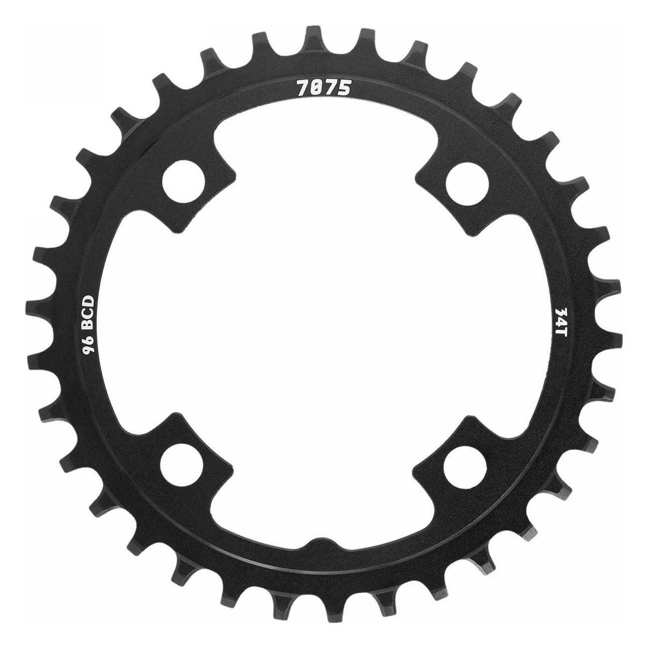 Einzelkranz MTB 34 Zähne SUNRACE aus Aluminium 7075, BCD 96mm, Schwarz - 1