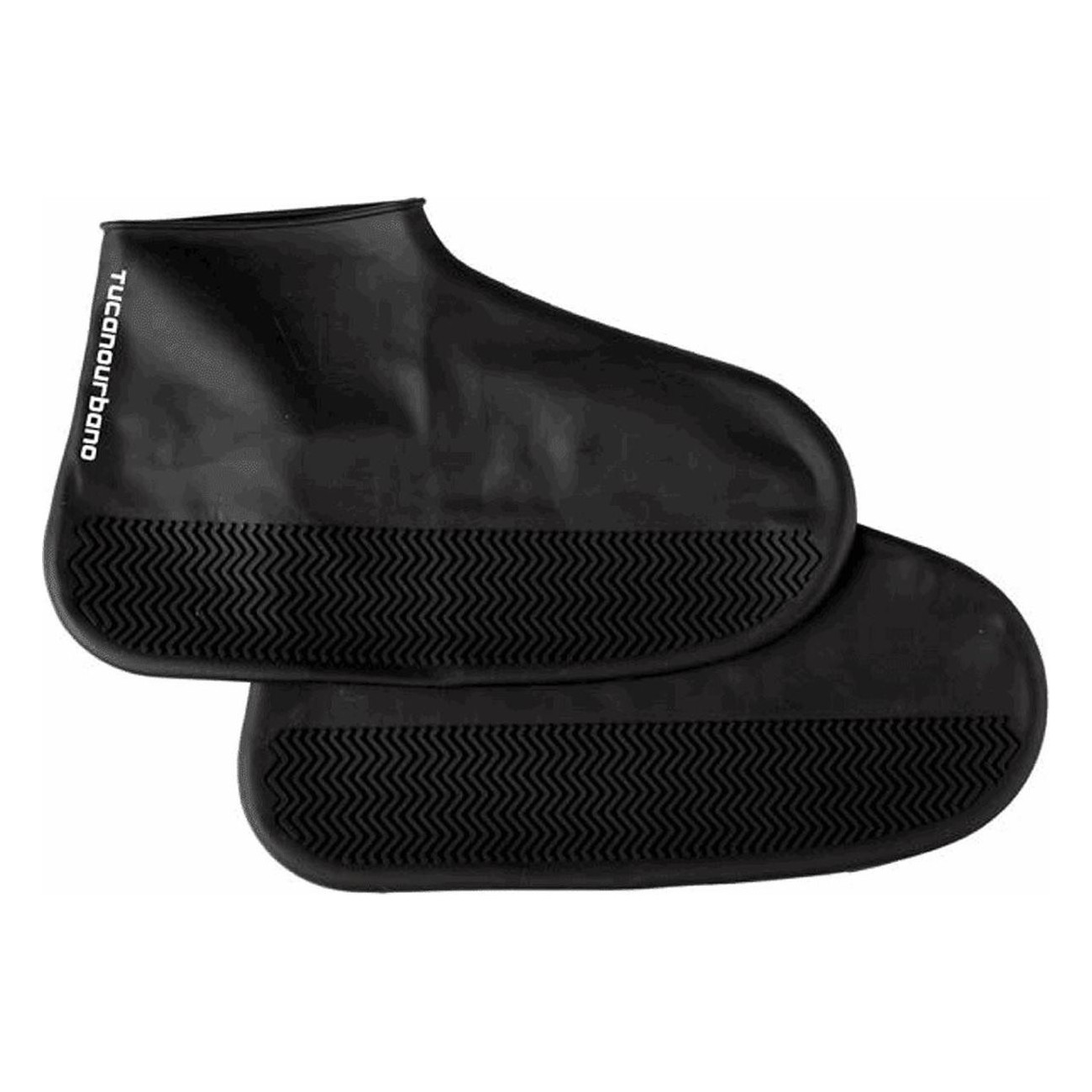 Black Waterproof Silicone Shoe Covers - Size L, Effective Shoe Protection - 1