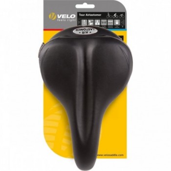 Velo Plush Tour Airlastomer Saddle 270x180 mm Black with Air Cushion - 5