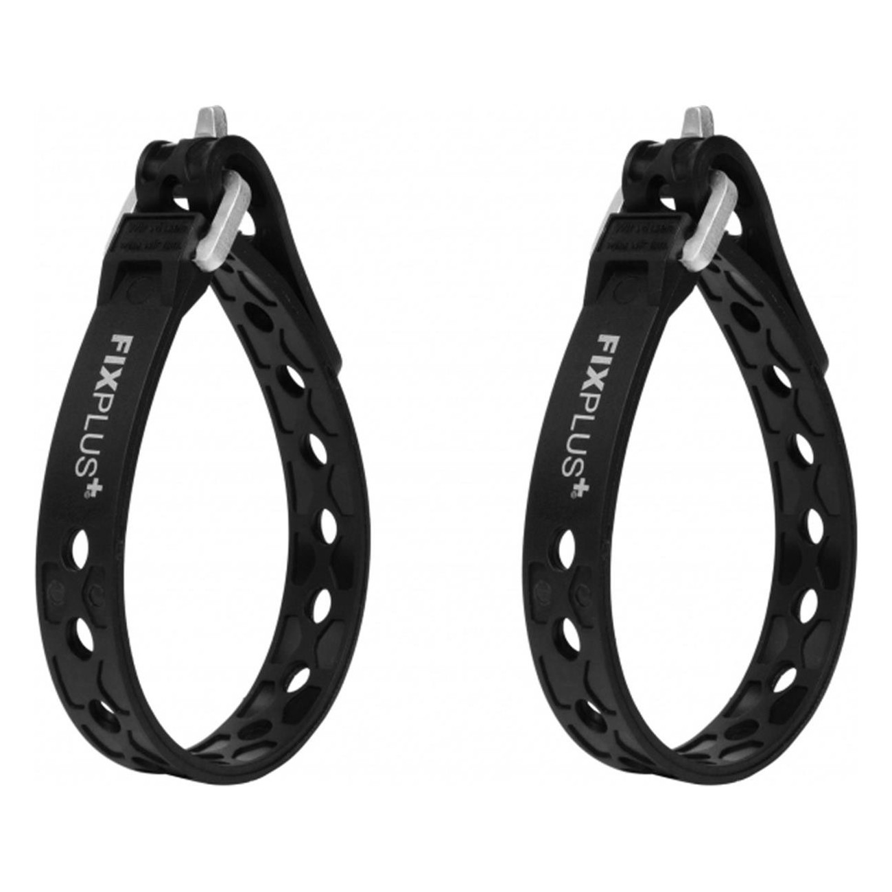 Fixplus 23 cm Black TPU Tie Straps, 65 kg Resistance, 2 Pieces - 1