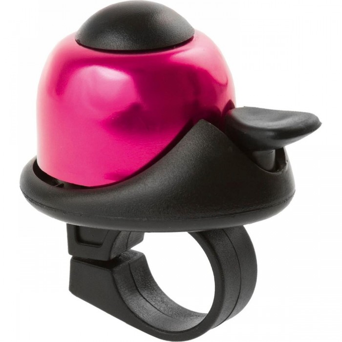 Mini M-WAVE Anodized Pink Bell with Aluminum and Plastic Handlebar Mount - 1