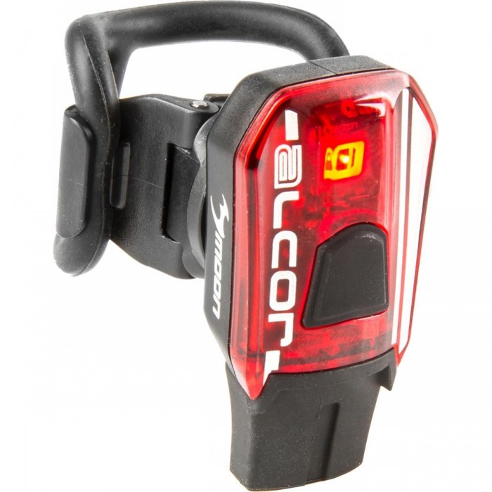 Lumi Arrière MOON Alcor LED Rouge Rechargeable USB avec 5 Fonctions et Support - 1