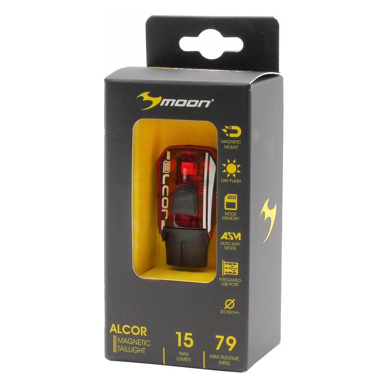 MOON Alcor USB Rechargeable Red LED Rear Light with 5 Functions - 6