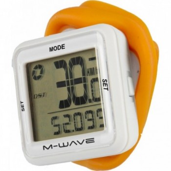 M-WAVE 14-Function Computer with Orange Silicone Case and Battery Included - 2