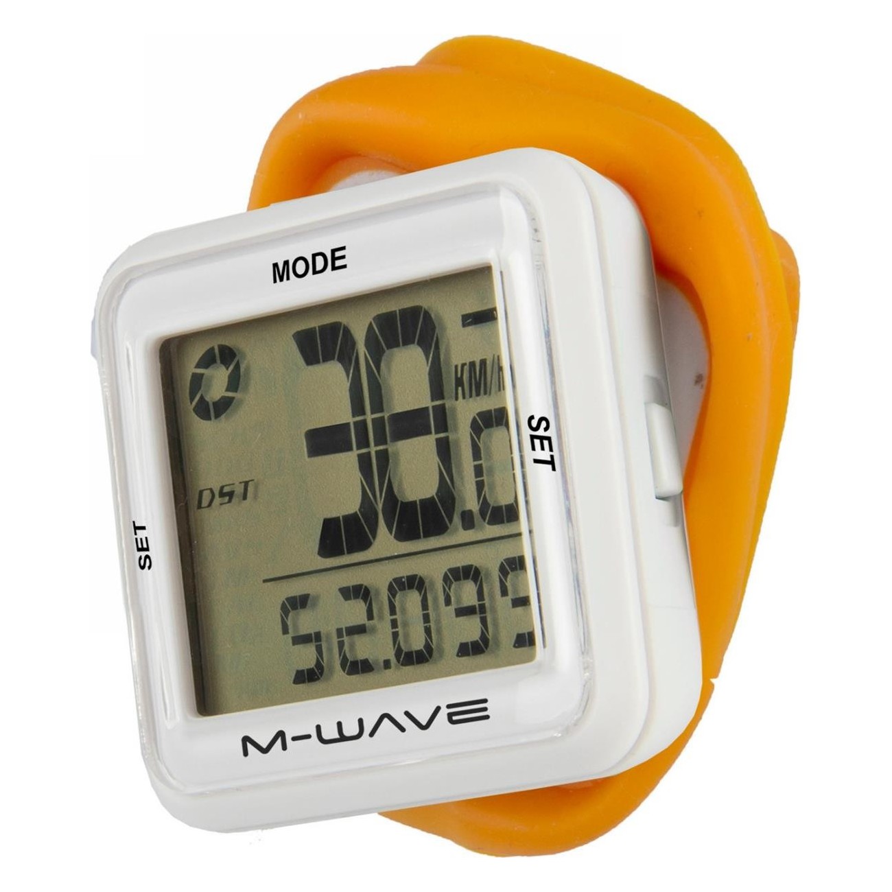 M-WAVE 14-Function Computer with Orange Silicone Case and Battery Included - 2