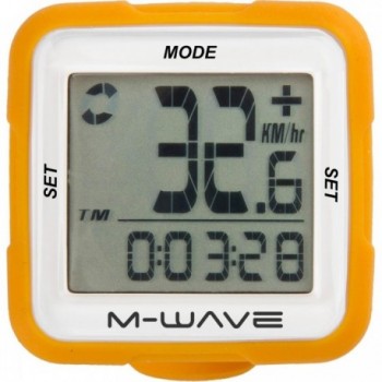 M-WAVE 14-Function Computer with Orange Silicone Case and Battery Included - 4