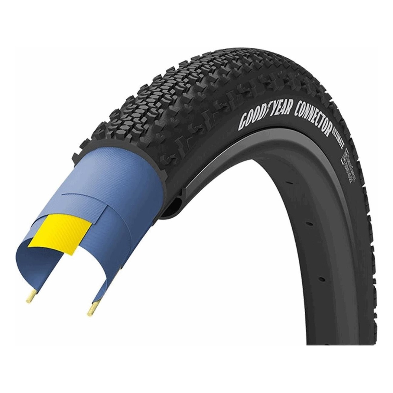 Copertone Goodyear Connector 700x45 Tubeless Nero con Tecnologia Avanzata e Protezione R: Shield - 1 - Copertoni - 0810432031936