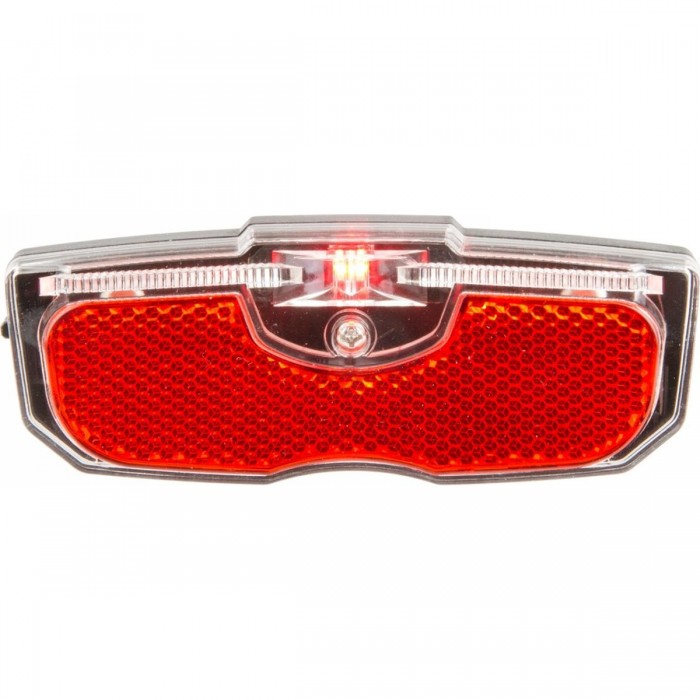 Red LED Rear Rack Light with Batteries, Mounting Distance 80mm, MV - 1