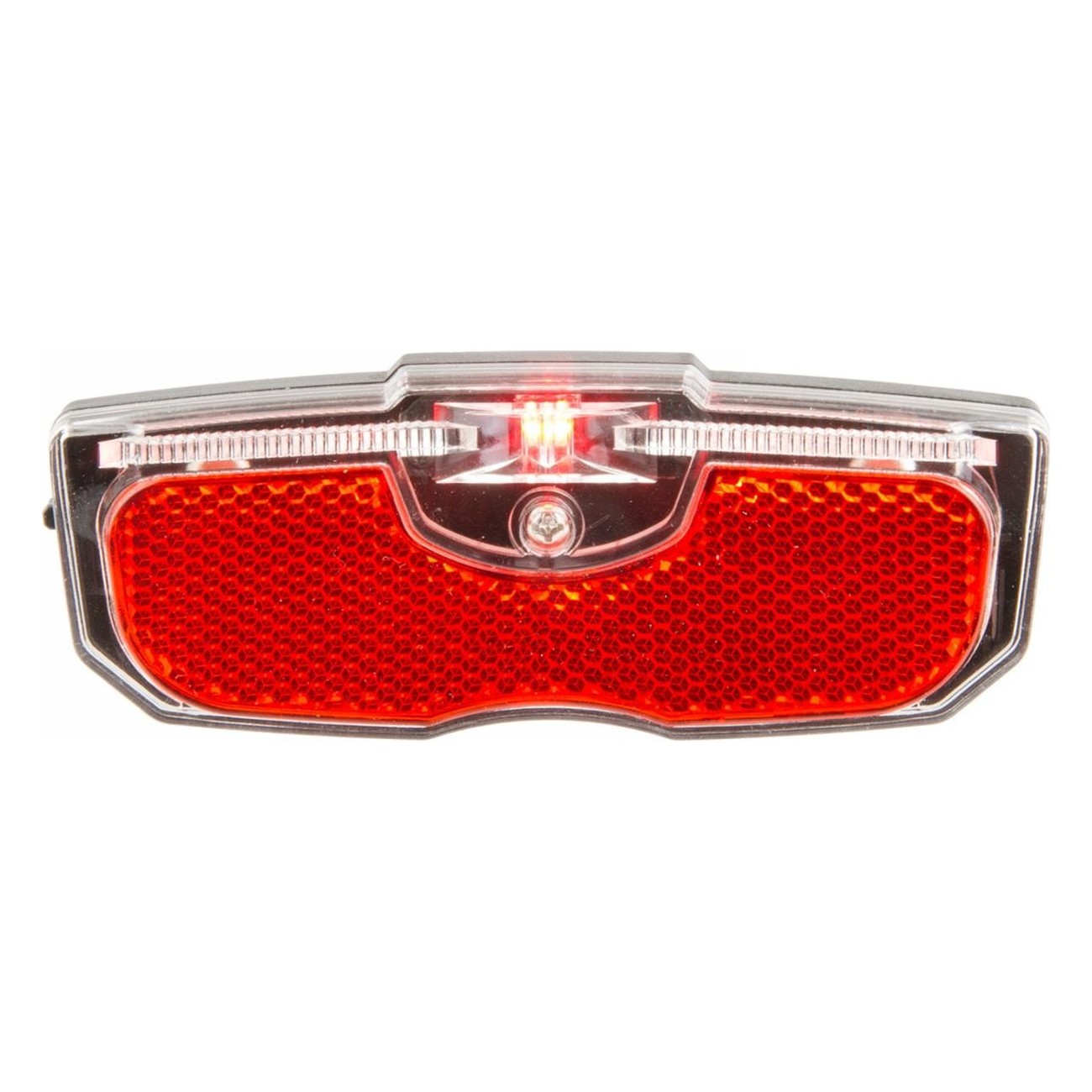 Red LED Rear Rack Light with Batteries, Mounting Distance 80mm, MV - 1