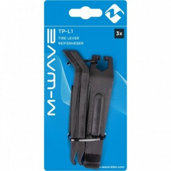 Set de 3 Palancas para Neumáticos de Plástico M-Wave TP-L1, Negro - 3