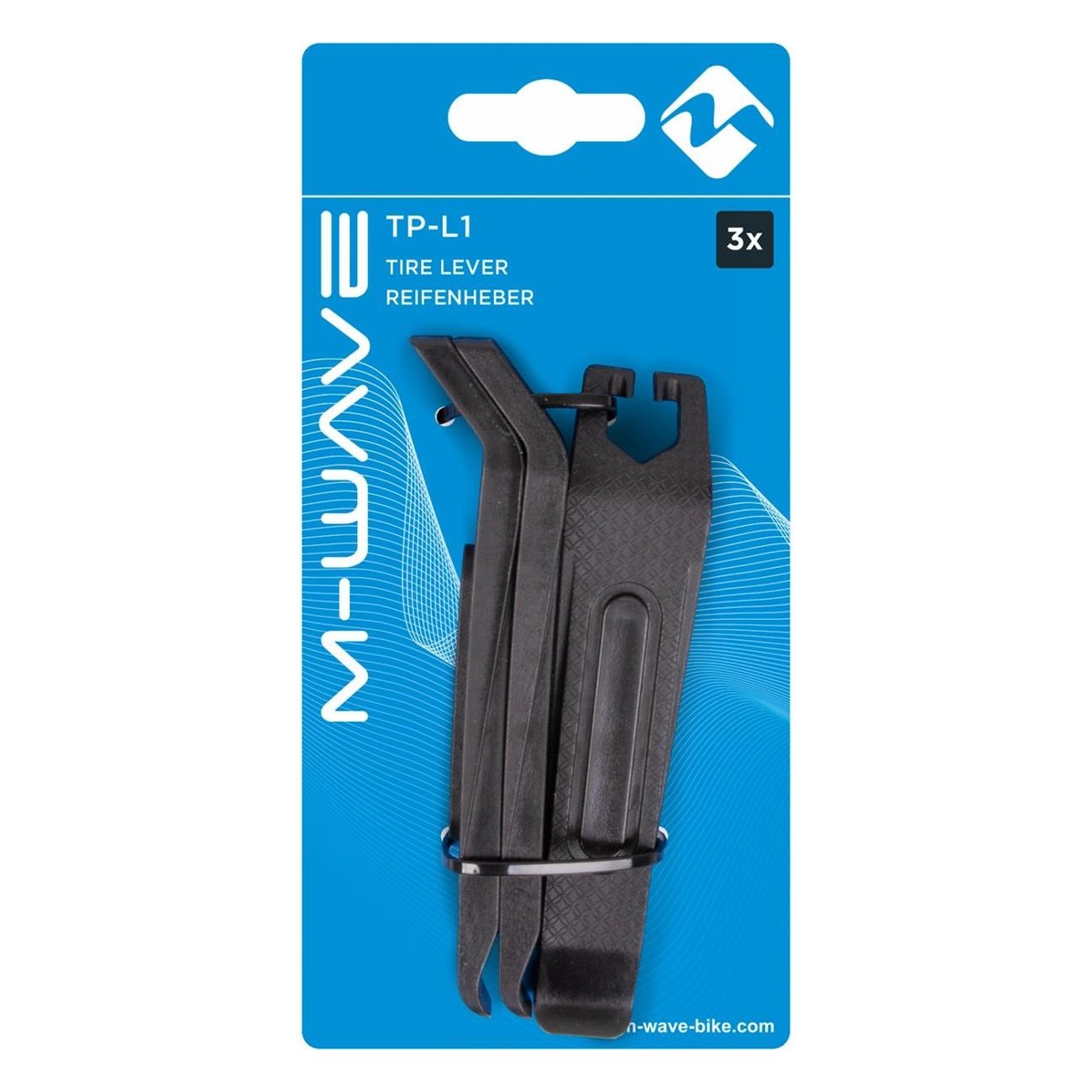 Set de 3 Palancas para Neumáticos de Plástico M-Wave TP-L1, Negro - 3