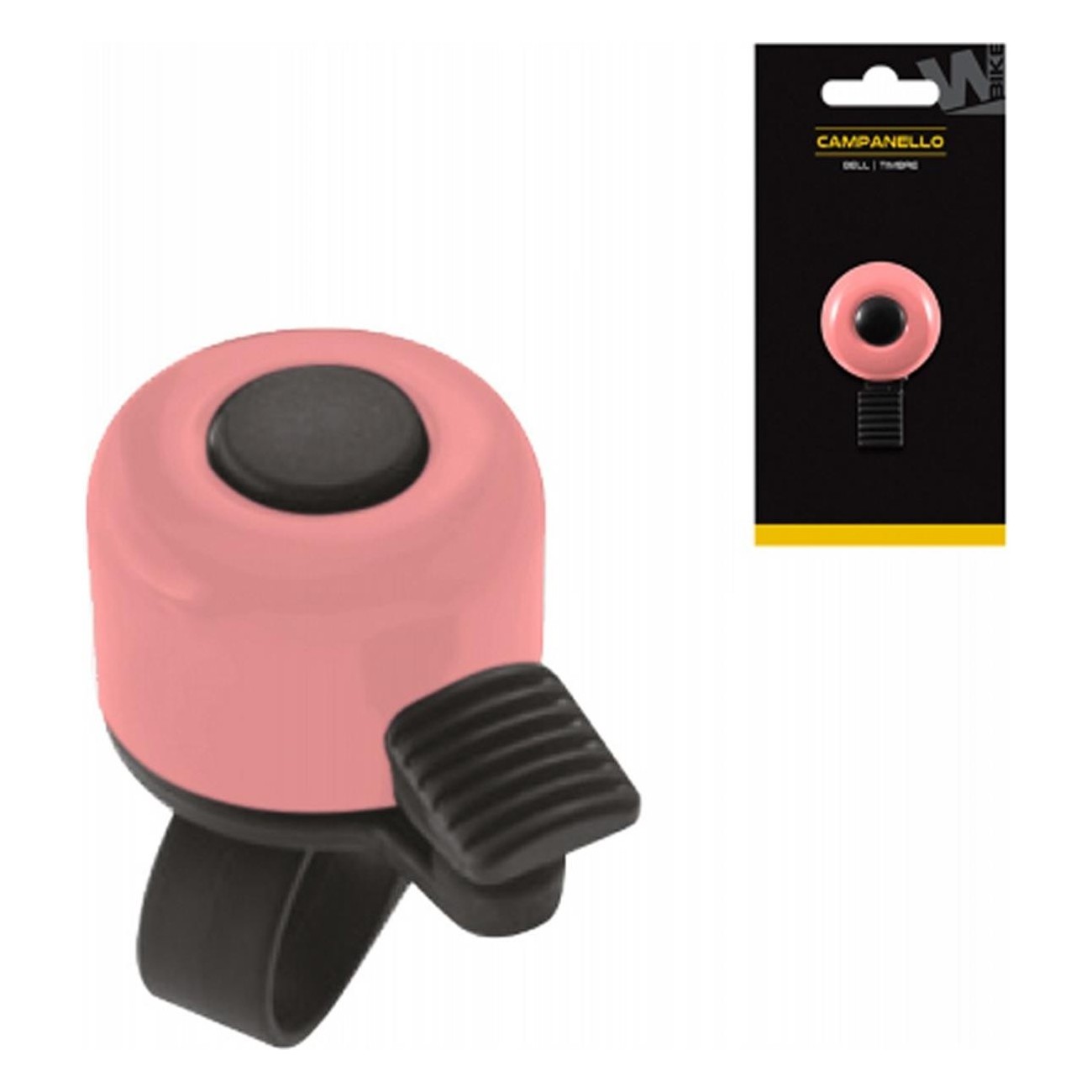 Sonnette de vélo rose Din Din en acier Ø34 mm - Élégante et fonctionnelle - 1