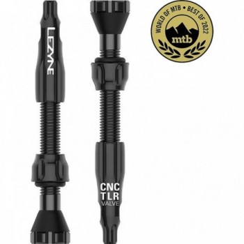 Lezyne CNC 44mm Tubeless Valve in Black Aluminum with Core Remover - 1