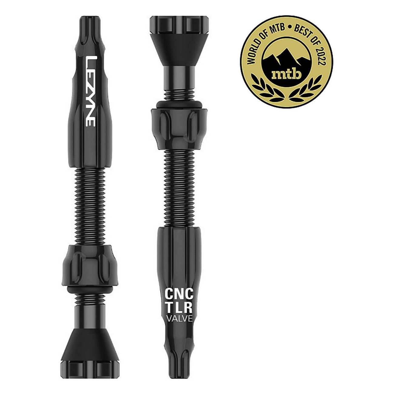 Valve Tubeless Lezyne CNC 44mm en Aluminium Noir avec Outil de Retrait - 1