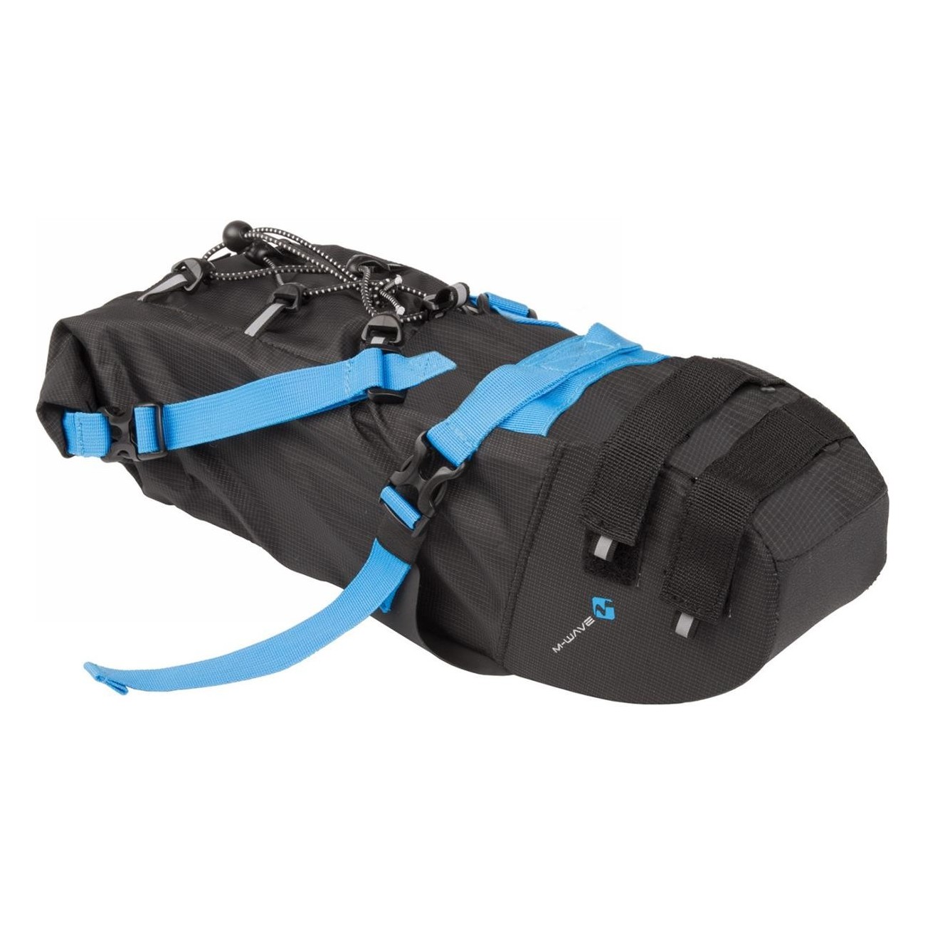 M-WAVE Rough Ride M Satteltasche Schwarz 5L mit Clip-Halterung und Reflexlabel - 1