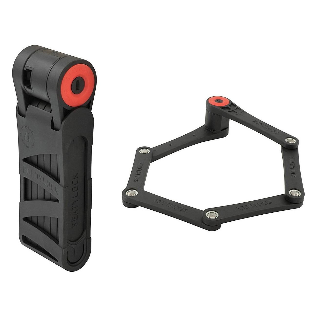 Candado Plegable Foldylock Forever Negro-Rojo - Seguridad y Diseño Compacto - 1