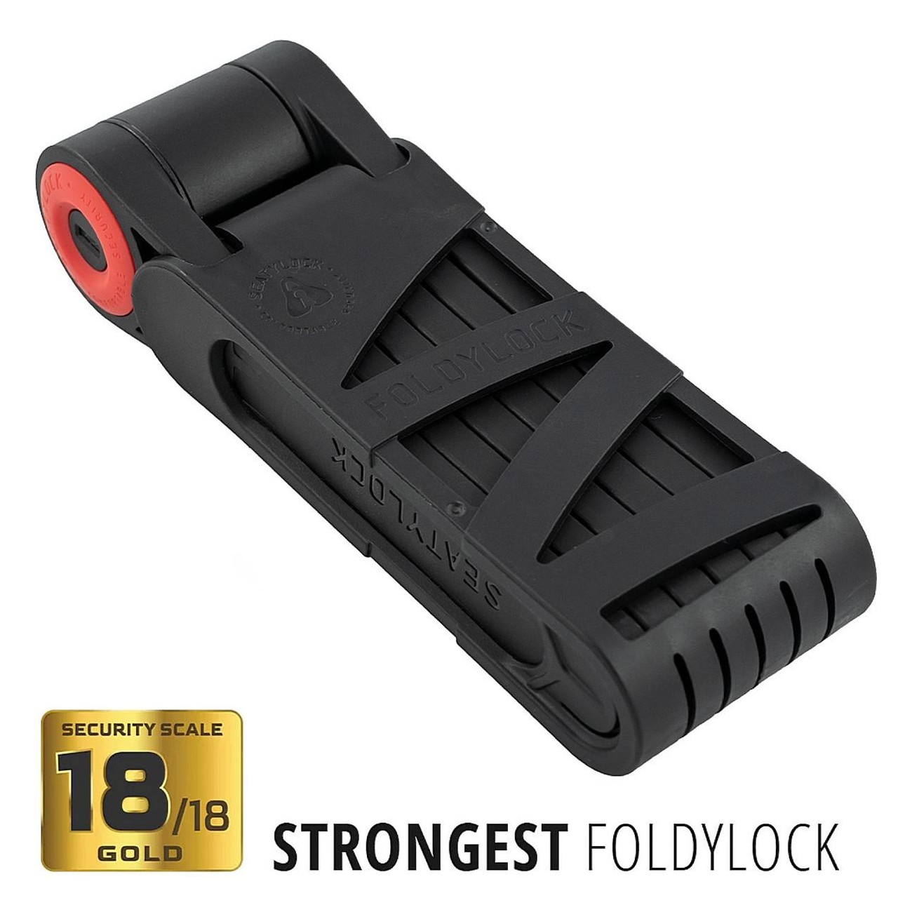 Candado Plegable Foldylock Forever Negro-Rojo - Seguridad y Diseño Compacto - 5