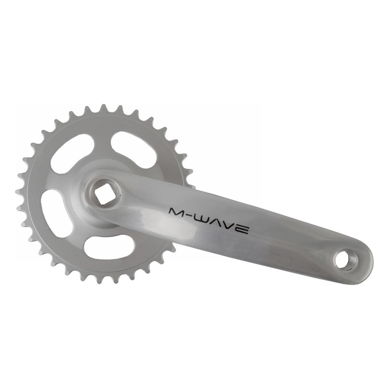 M-Wave 1-Speed Aluminum Crankset 170mm with 33T Steel Gear, Silver - 1