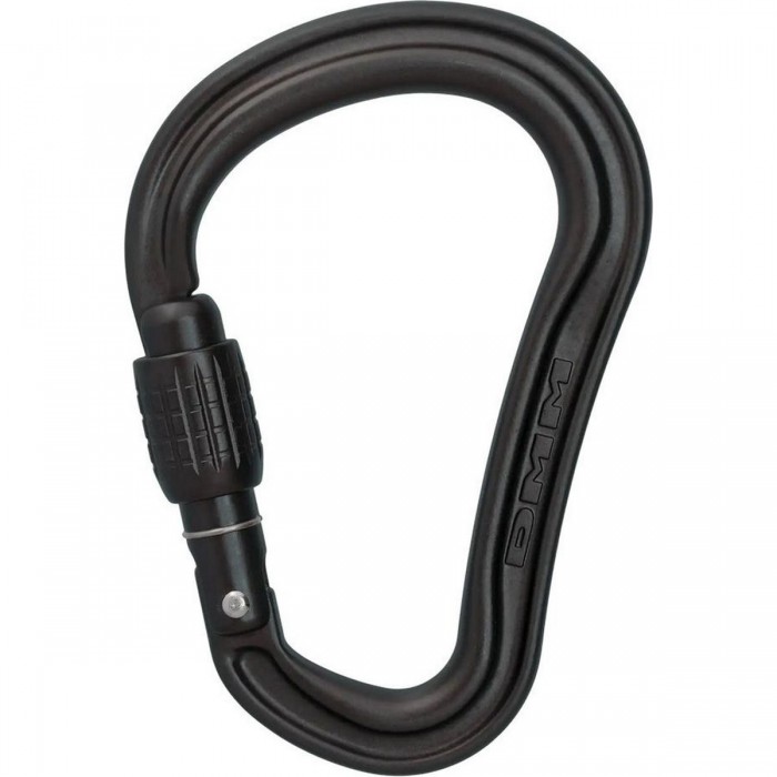 Matte Grey HMS Carabiner with Screw Lock - Lightweight 70g for Climbing - 1