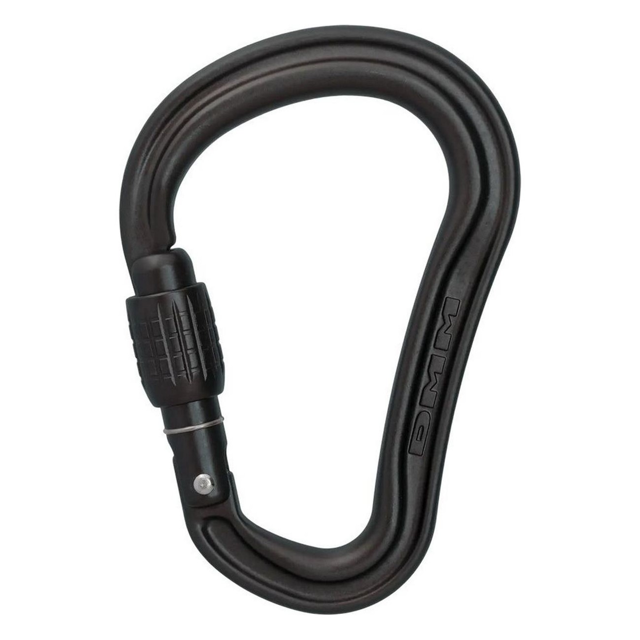 Matte Grey HMS Carabiner with Screw Lock - Lightweight 70g for Climbing - 1