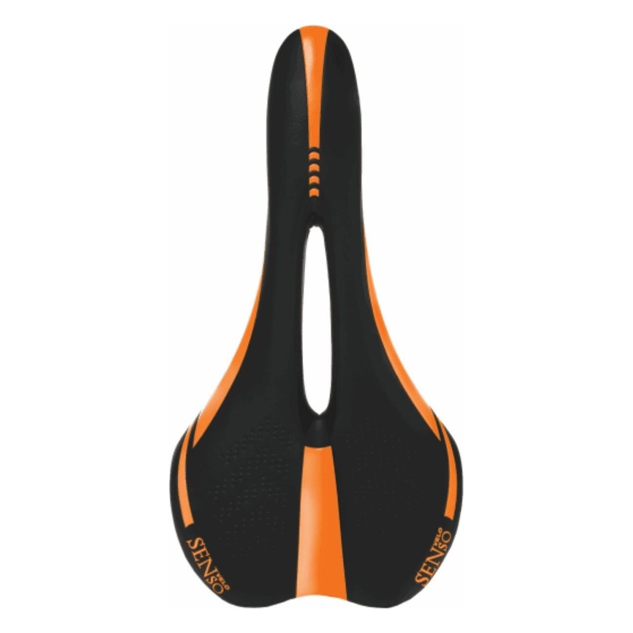 Sella Velo Senso 3274 Sport Unisex Nero/Arancio Fluo 276x142 mm - Comfort e Prestazioni per Ciclisti - 1 - Selle - 