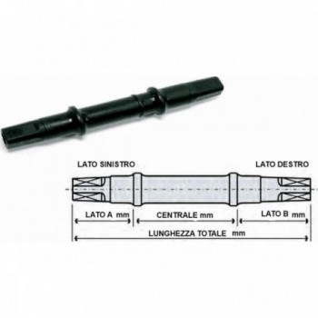 MVTEK Vierkantstift aus schwarzem Stahl 121mm - Hohe Präzision und Haltbarkeit - 1