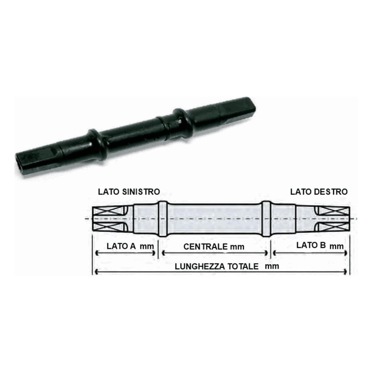 MVTEK Vierkantstift aus schwarzem Stahl 121mm - Hohe Präzision und Haltbarkeit - 1