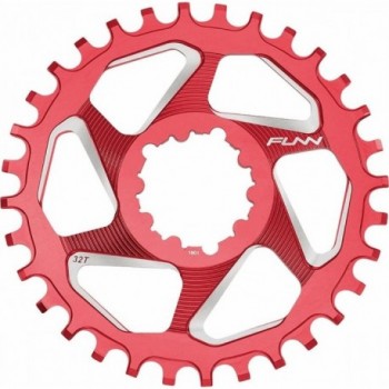 Couronne 34 Dents en Aluminium 7075 CNC Rouge, Offset 6mm, Compatible SRAM 9-12V - 1