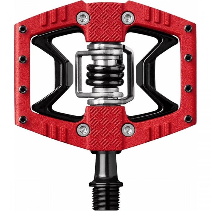 Crankbrothers Double Shot 3 Pedale Rot/Schwarz - Dual Funktion für MTB und Stadt - 1