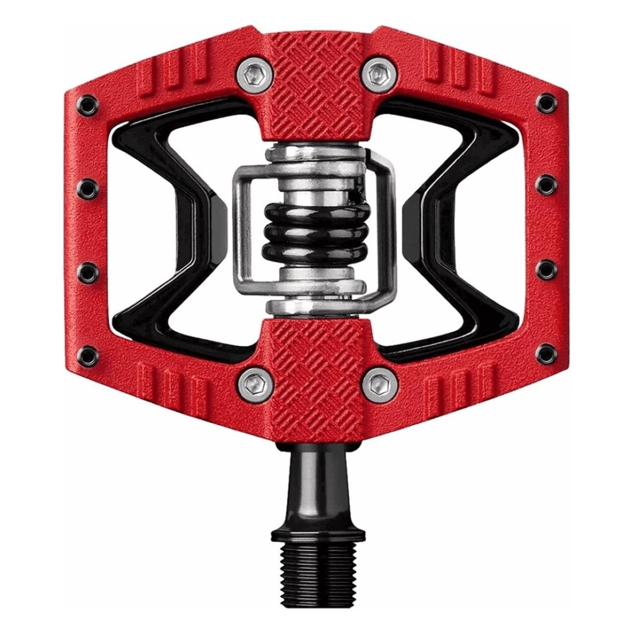 Pedali Crankbrothers Double Shot 3 Rosso/Nero - Dual Function per MTB e Città - 1 - Pedali - 0641300161109