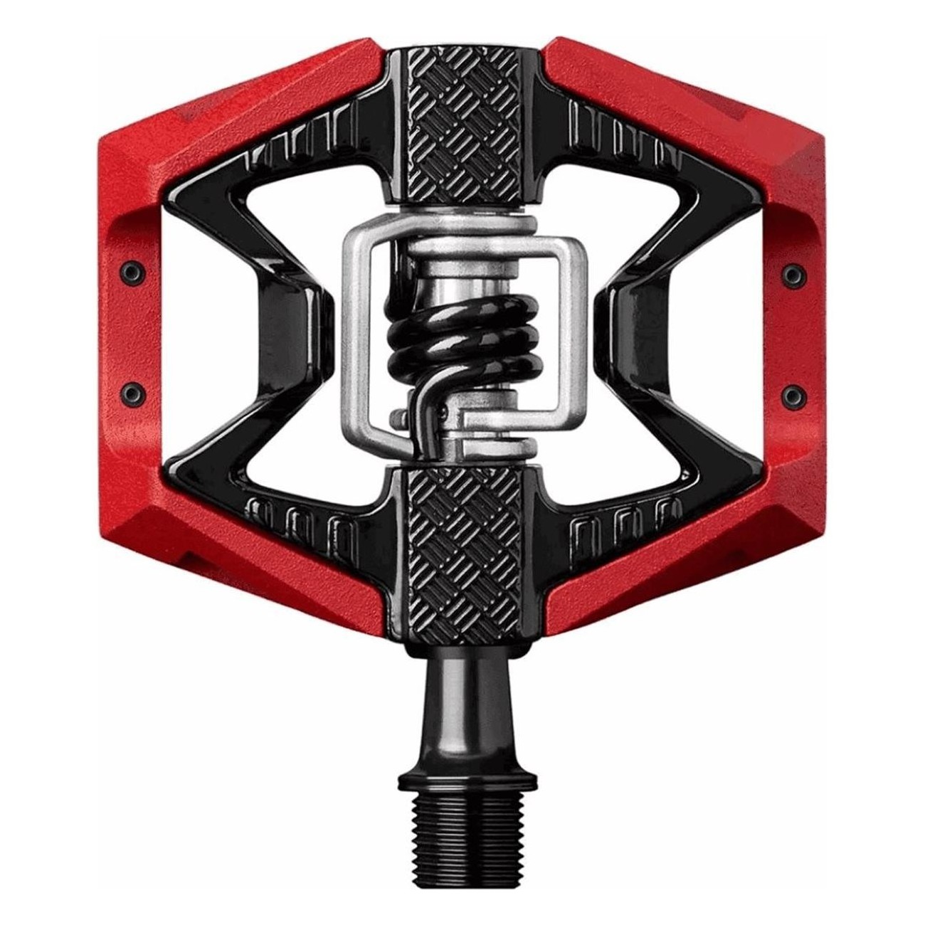 Pedali Crankbrothers Double Shot 3 Rosso/Nero - Dual Function per MTB e Città - 2 - Pedali - 0641300161109