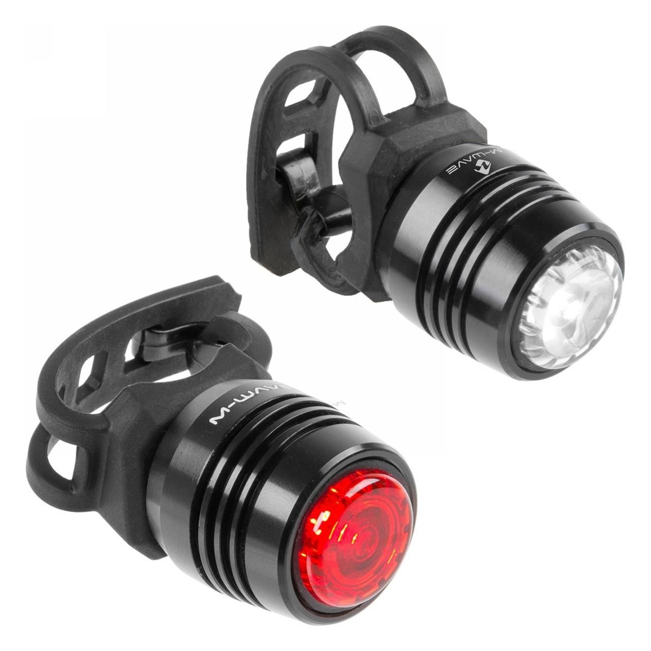 M-Wave Apollon Mini A USB Bicycle Light Set 60 Lumen, Black - 1