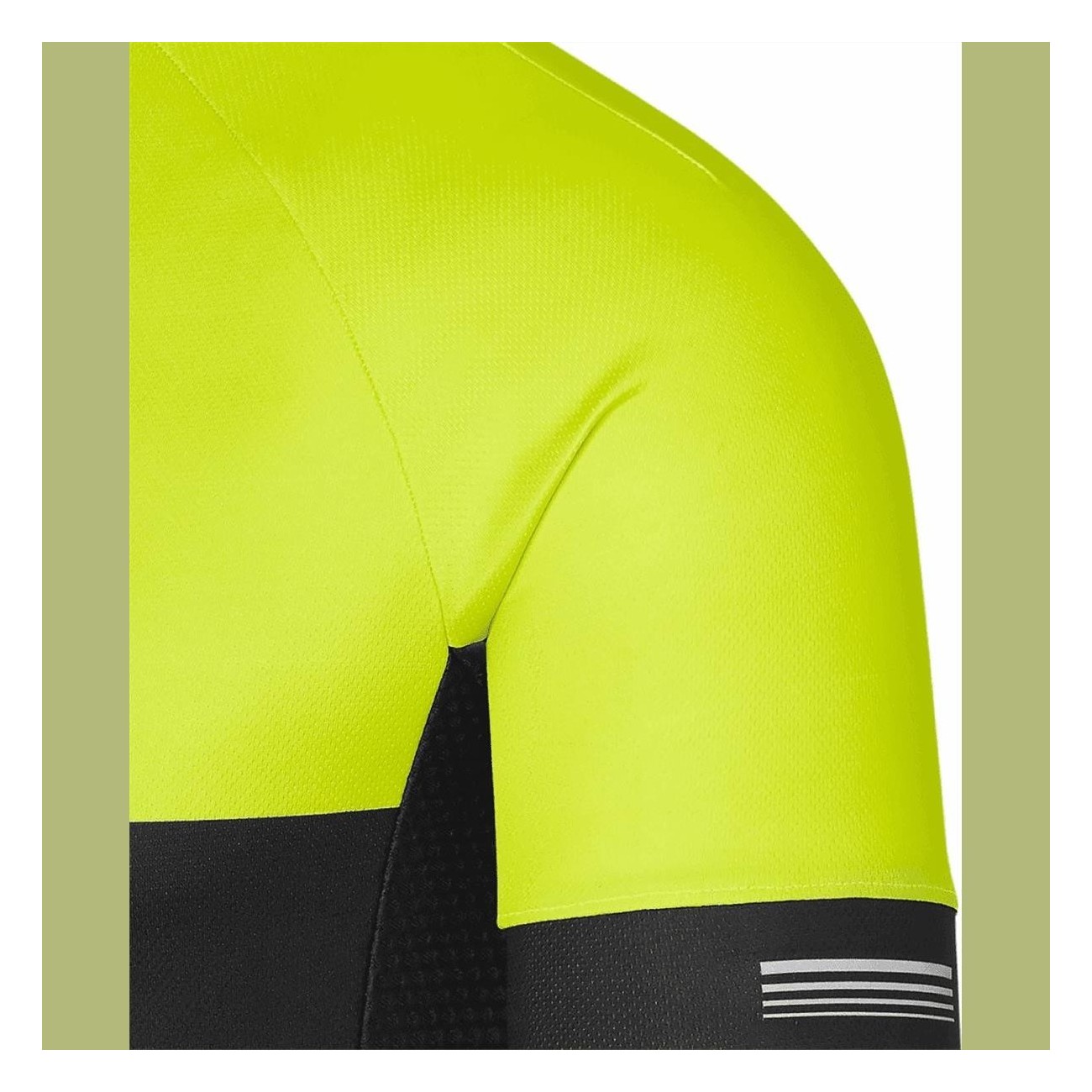 Camiseta de Ciclismo Verano Chrono Amarillo/Negro Talla S - Rendimiento y Comodidad - 3