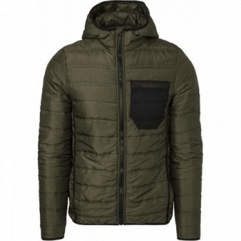 Chaqueta Unisex Fuse Venture Verde Militar con Capucha, Talla L, Antiviento - 1