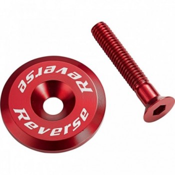 Red Aluminum Cap with M6 x 32 mm Screw for Fixing - 1