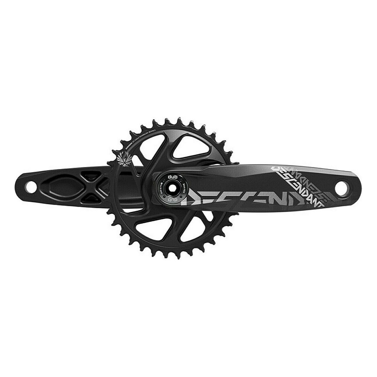 Truvativ Descendant DH Crankset 170mm 34T DUB for Freeride, No Bottom Bracket - 1