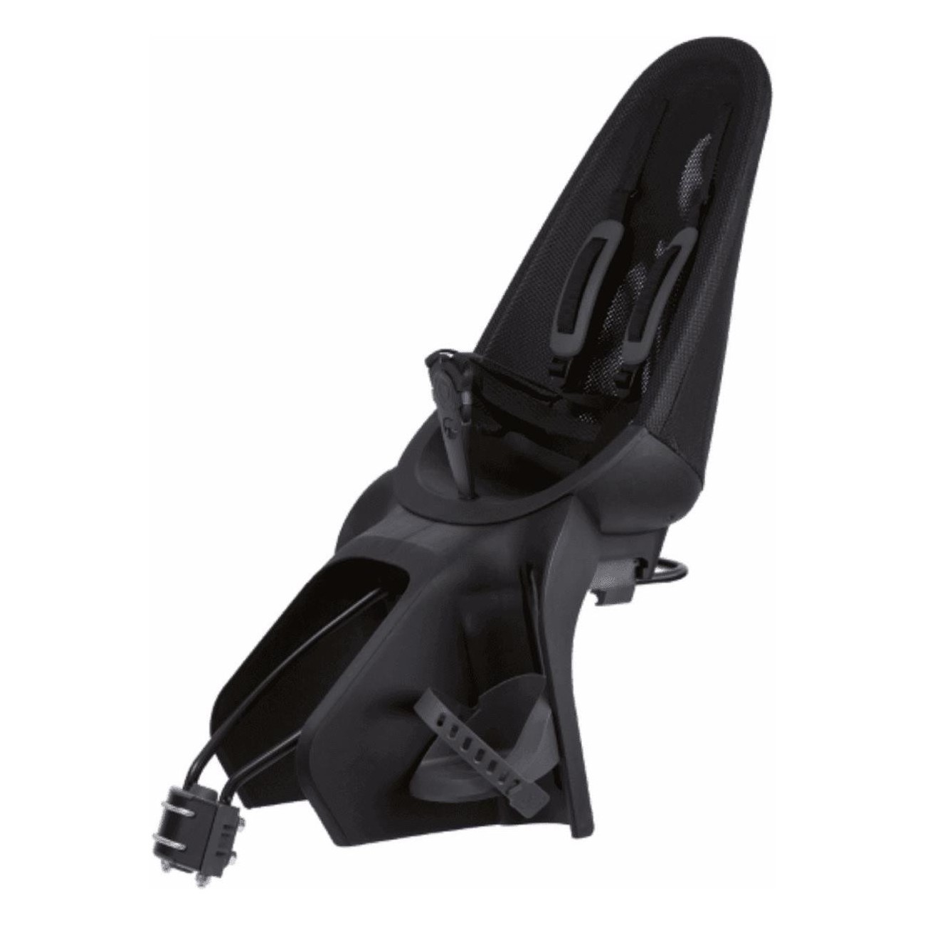 Qibbel Air Black Rear Bike Seat - Frame up to 22 kg, Lightweight & Ergonomic - 1