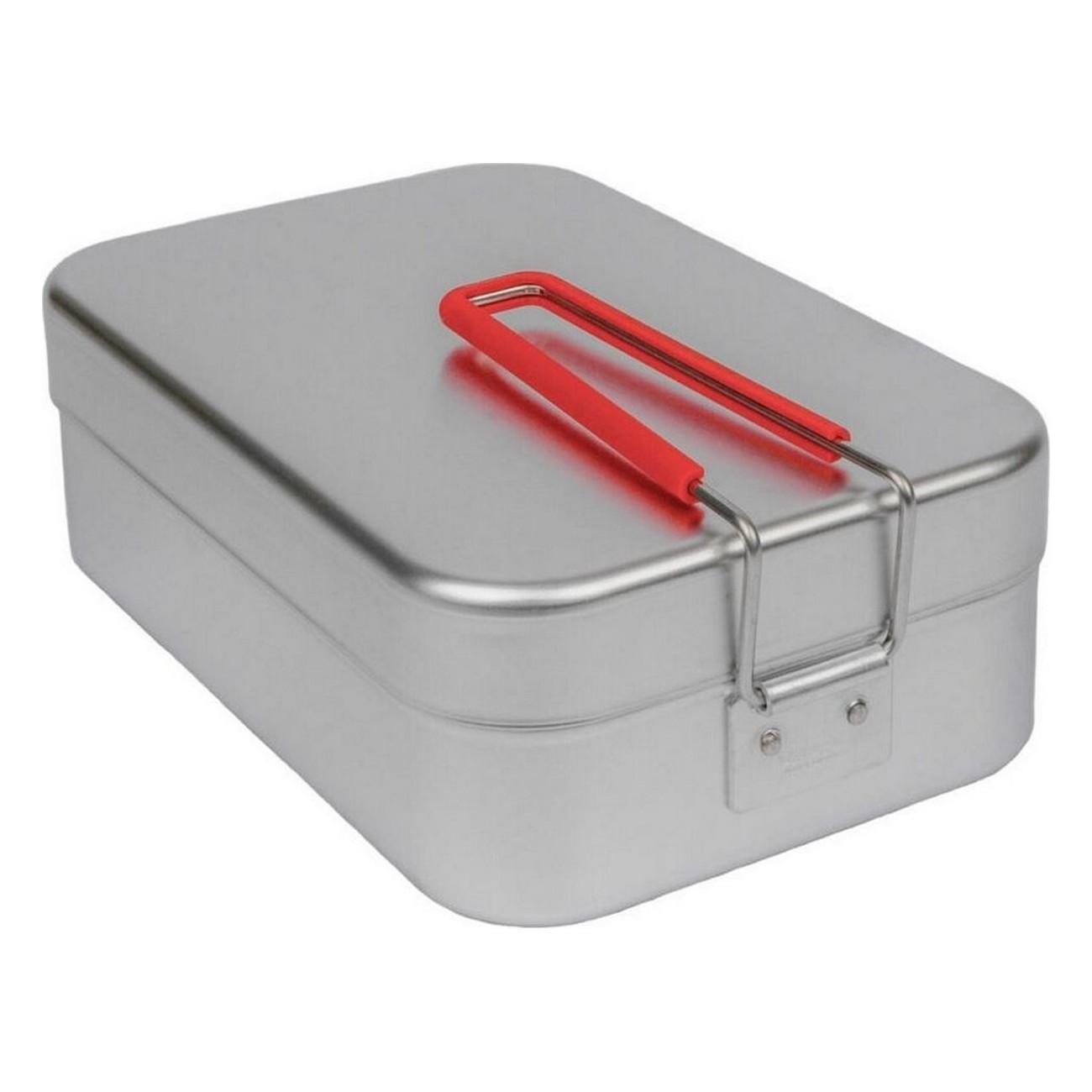 Contenitore Mess Tin Large 309R in Alluminio con Manico Rosso per Avventure Outdoor - 2 - Contenitori - 7315085003093