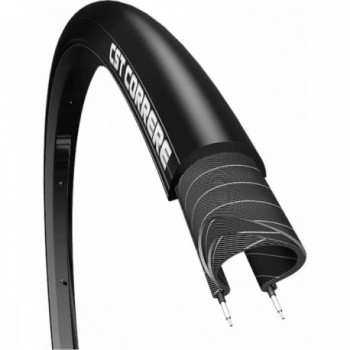 Cubierta Plegable de Ciclismo 700x25 Negra, 120 TPI, Antipinchazos, Ligera y Resistente - 1