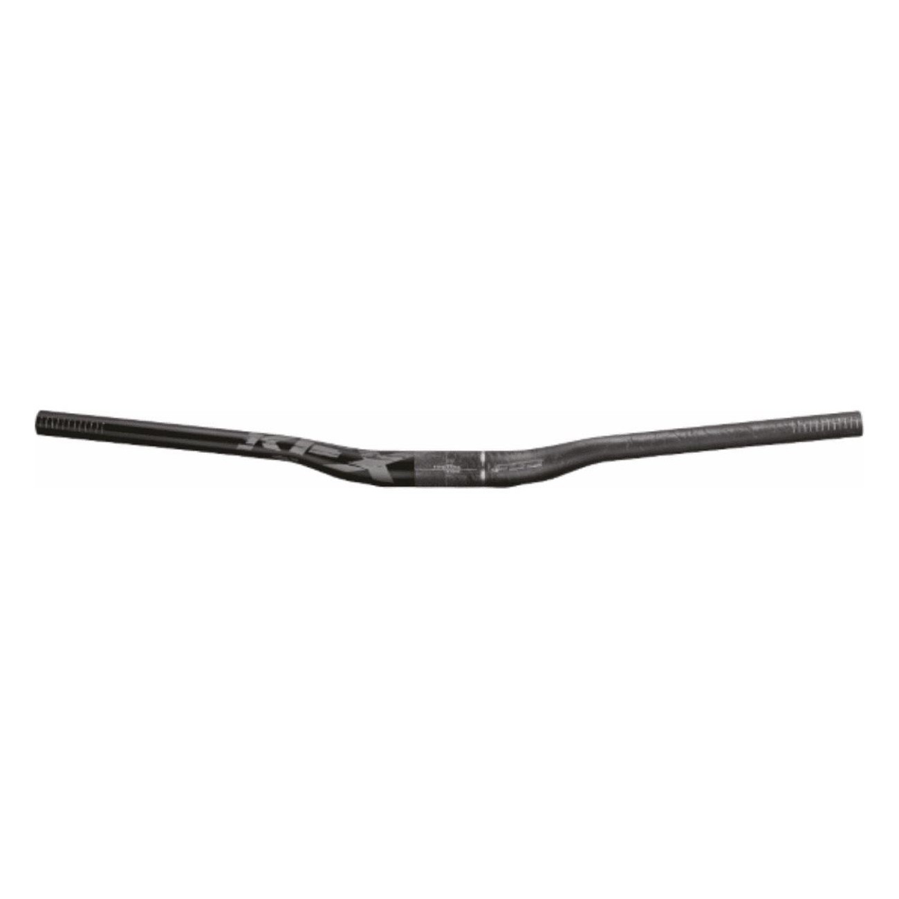 KFX Carbon MTB Lenker Riser 18mm, 760mm, Schwarz, mit Verstärkungen und integriertem Kabel - 1