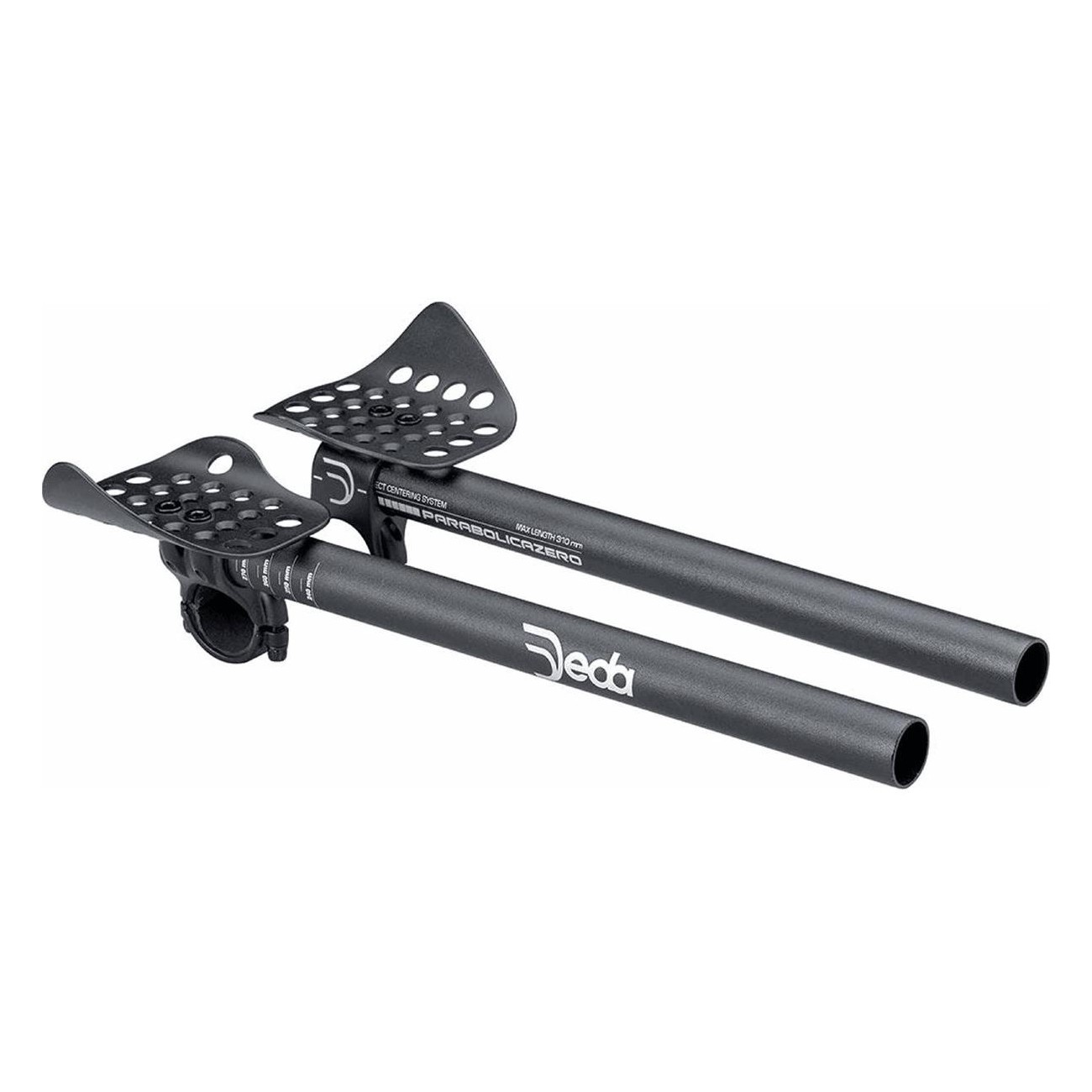 Prolongation Chrono Parabolique Zero DEDA en Aluminium Noir 31,7x310mm - 1