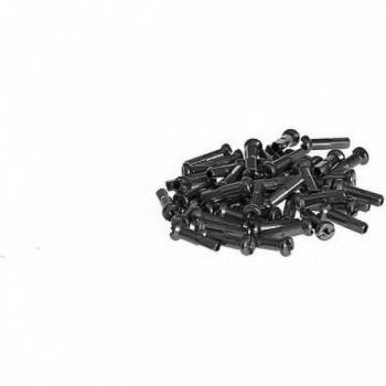 Black Brass Nipples for Spokes 14g (2 mm) - Pack of 40 Pieces - 1